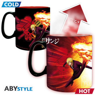 ABYstyle - Ein Stück - Thermoreaktiver Becher 460 ml - Zoro & Sanji