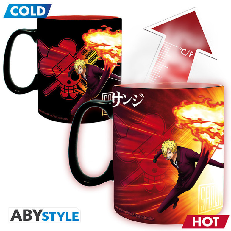 ABYstyle - Ein Stück - Thermoreaktiver Becher 460 ml - Zoro & Sanji