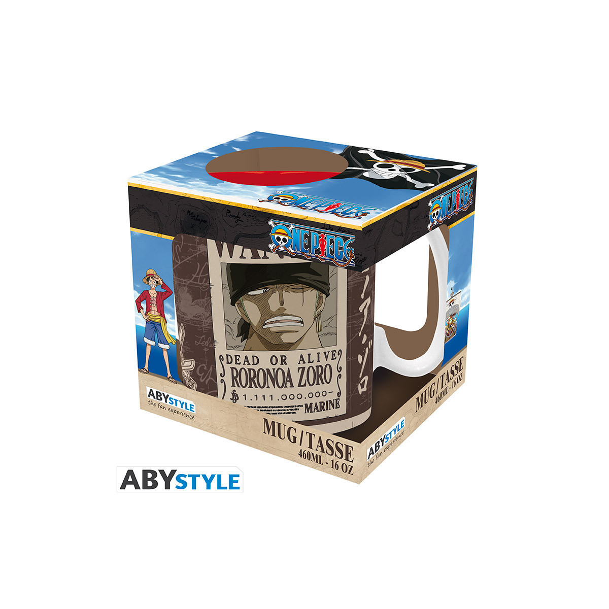 ABYstyle - Ein Stück - Becher 460 ml - Zoro Gesucht