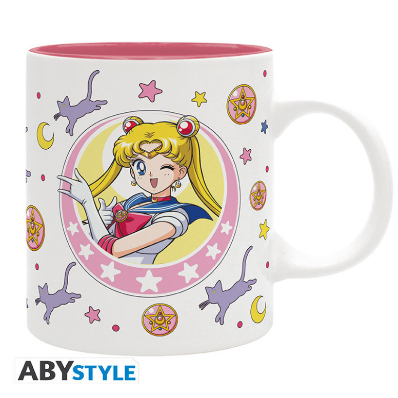 ABYstyle - Sailor Moon - Becher 320 ml - Sailor Moon & Luna Aufnäher