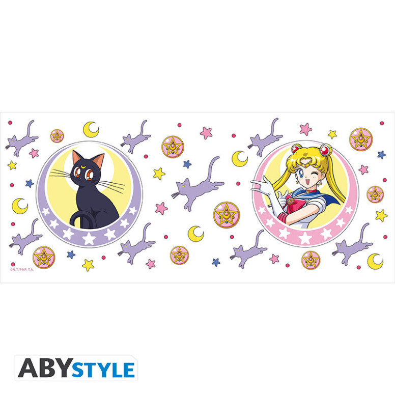 ABYstyle - Sailor Moon - Becher 320 ml - Sailor Moon & Luna Aufnäher