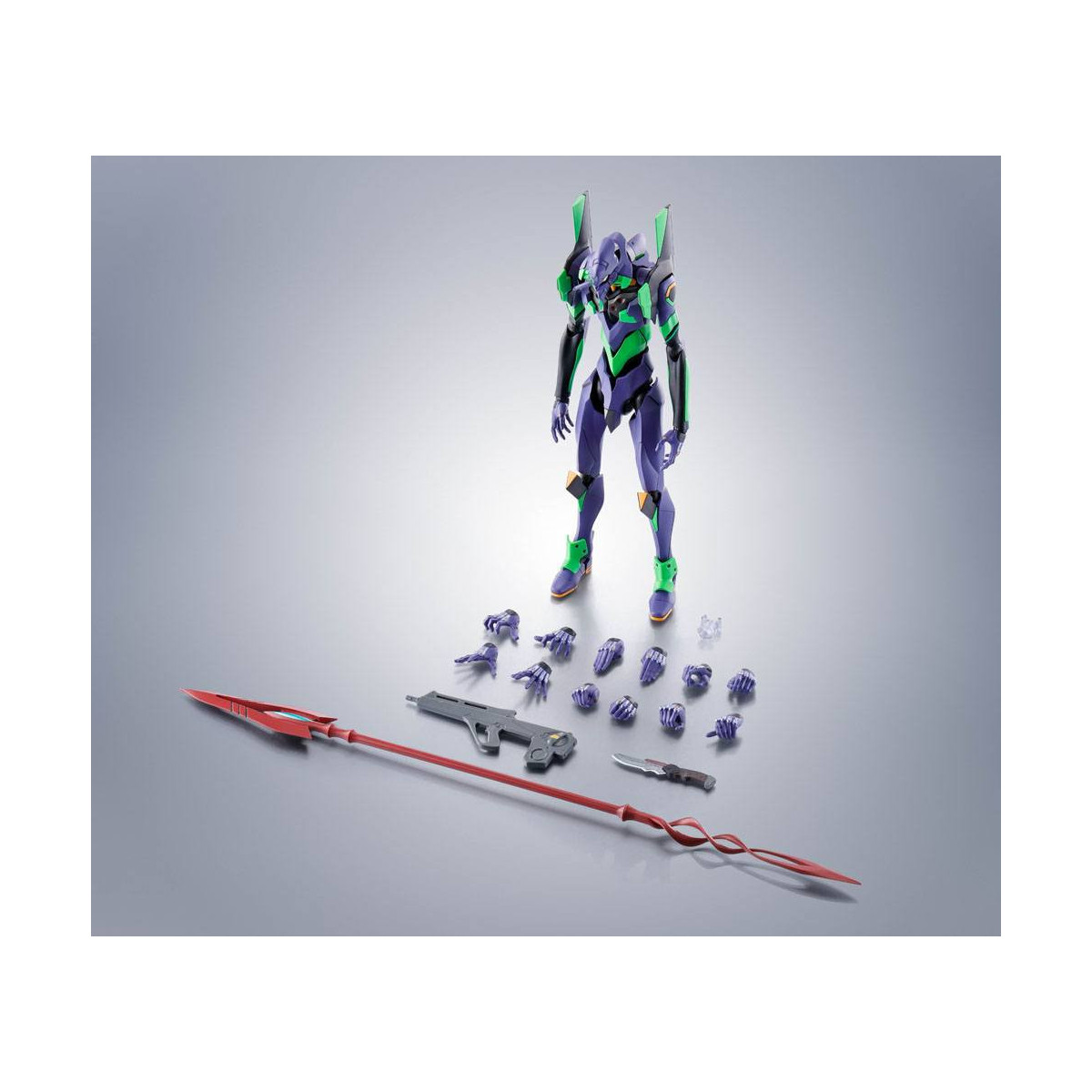 Bandai The Robot Spirits Evangelion - Seite EVA Evangelion Test Type-01 + Speer von Cassius Erneuerung Farbe Edition Reissue