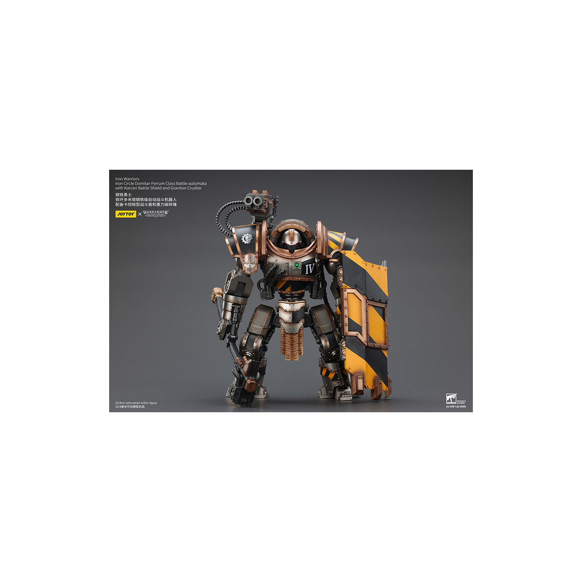 Joytoy - Iron Warriors Iron Circle Domitar-Ferrum Class Battle-automata mit Karceri Battle Shield und Graviton Crusher 1/18