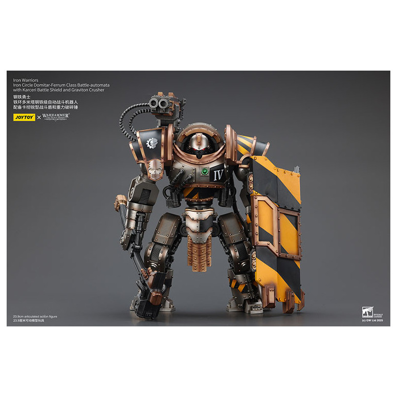 Joytoy - Iron Warriors Iron Circle Domitar-Ferrum Class Battle-automata mit Karceri Battle Shield und Graviton Crusher 1/18
