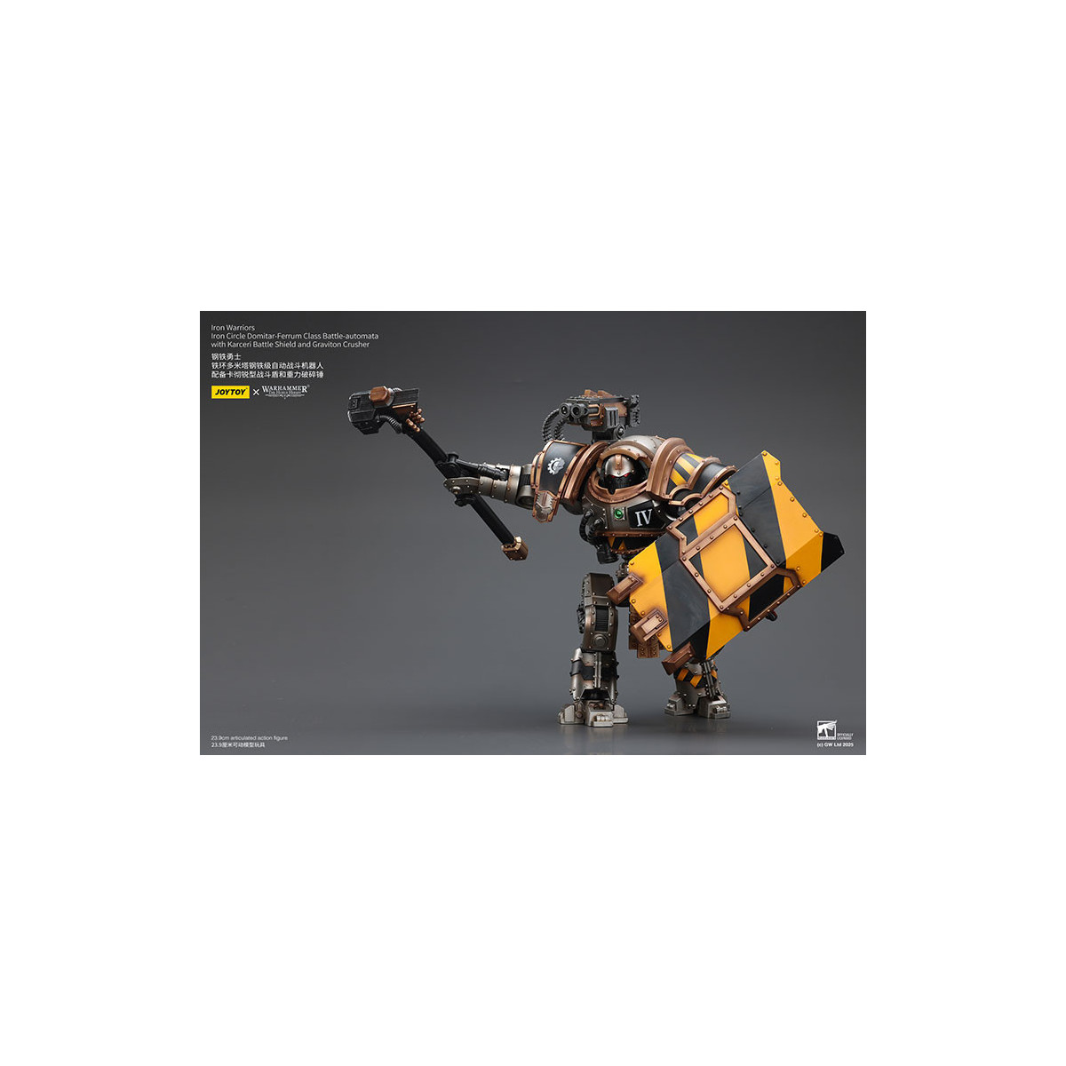 Joytoy - Iron Warriors Iron Circle Domitar-Ferrum Class Battle-automata mit Karceri Battle Shield und Graviton Crusher 1/18
