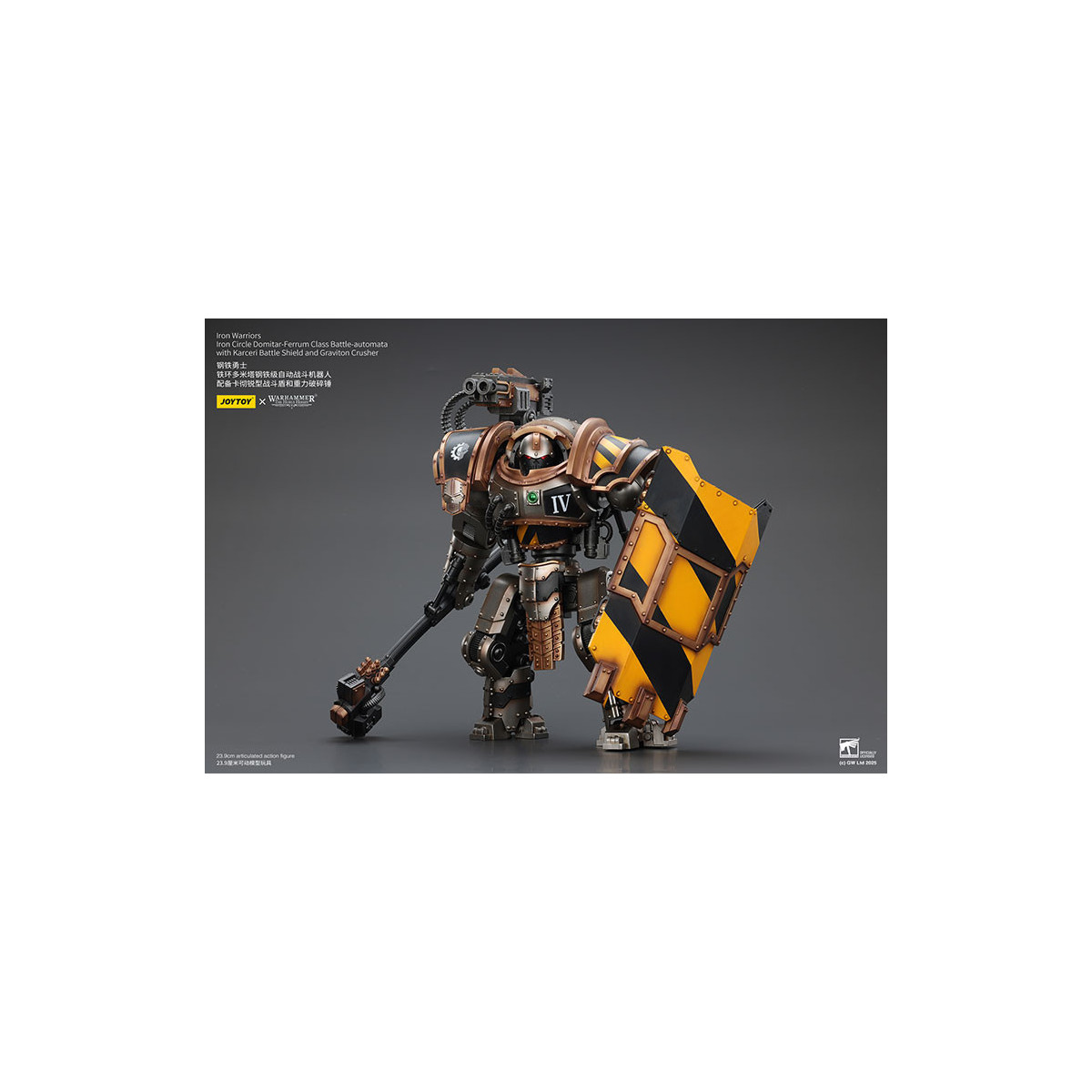 Joytoy - Iron Warriors Iron Circle Domitar-Ferrum Class Battle-automata mit Karceri Battle Shield und Graviton Crusher 1/18