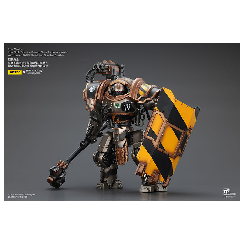 Joytoy - Iron Warriors Iron Circle Domitar-Ferrum Class Battle-automata mit Karceri Battle Shield und Graviton Crusher 1/18