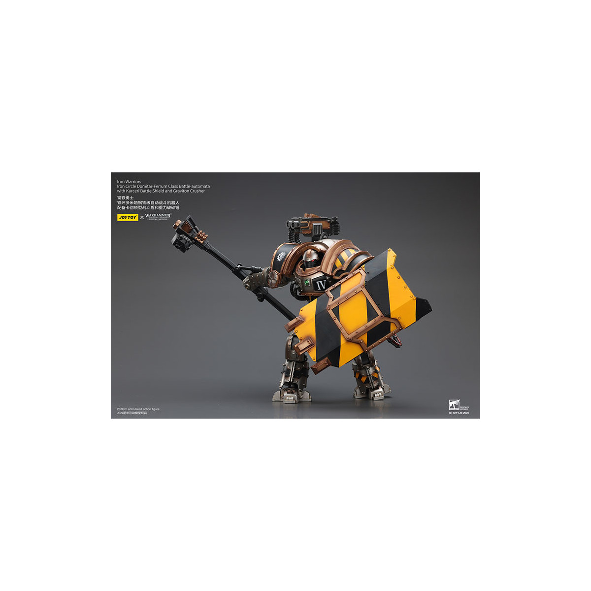 Joytoy - Iron Warriors Iron Circle Domitar-Ferrum Class Battle-automata mit Karceri Battle Shield und Graviton Crusher 1/18