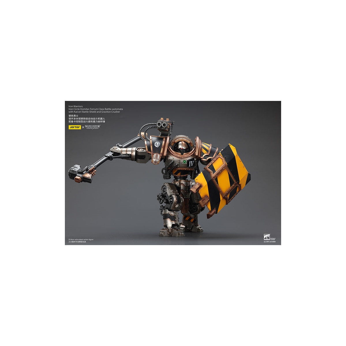Joytoy - Iron Warriors Iron Circle Domitar-Ferrum Class Battle-automata mit Karceri Battle Shield und Graviton Crusher 1/18