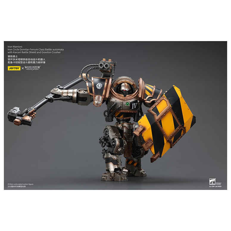 Joytoy - Iron Warriors Iron Circle Domitar-Ferrum Class Battle-automata mit Karceri Battle Shield und Graviton Crusher 1/18