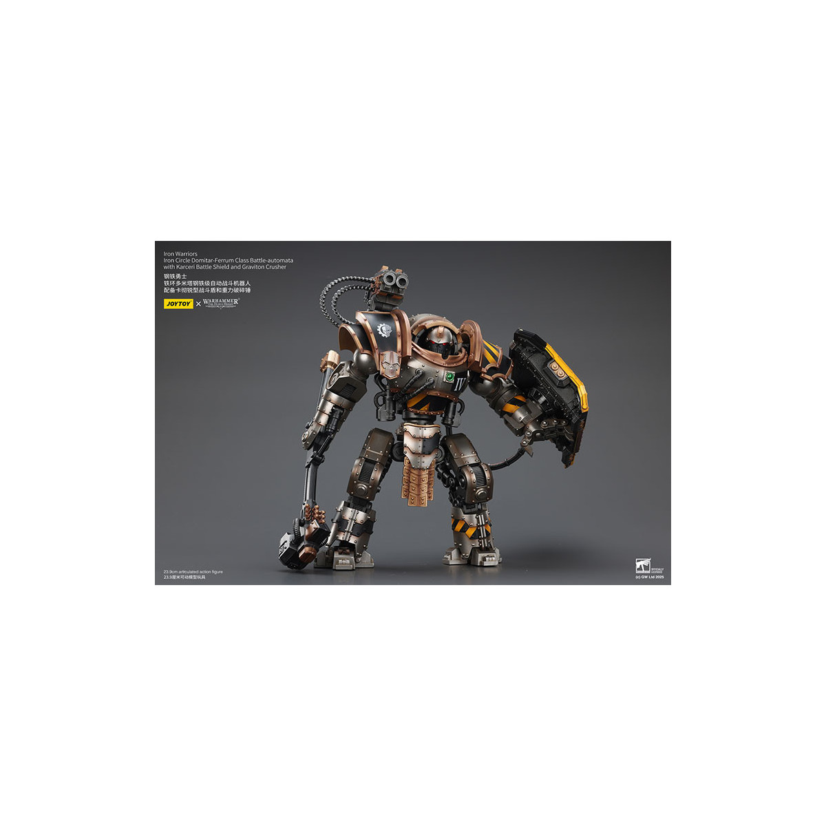 Joytoy - Iron Warriors Iron Circle Domitar-Ferrum Class Battle-automata mit Karceri Battle Shield und Graviton Crusher 1/18