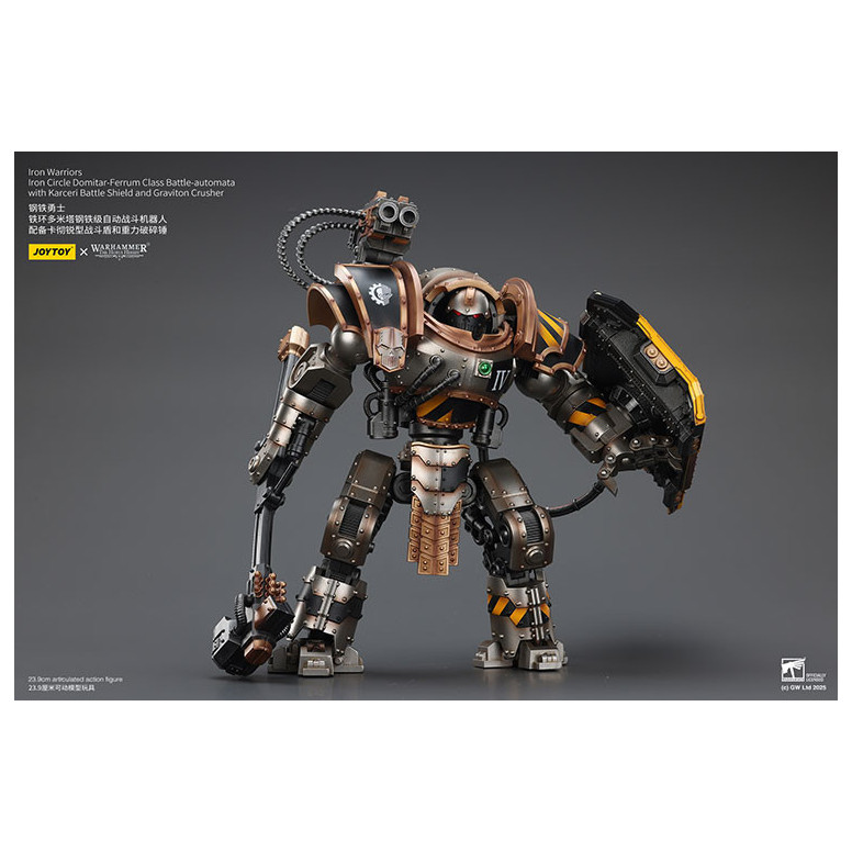 Joytoy - Iron Warriors Iron Circle Domitar-Ferrum Class Battle-automata mit Karceri Battle Shield und Graviton Crusher 1/18