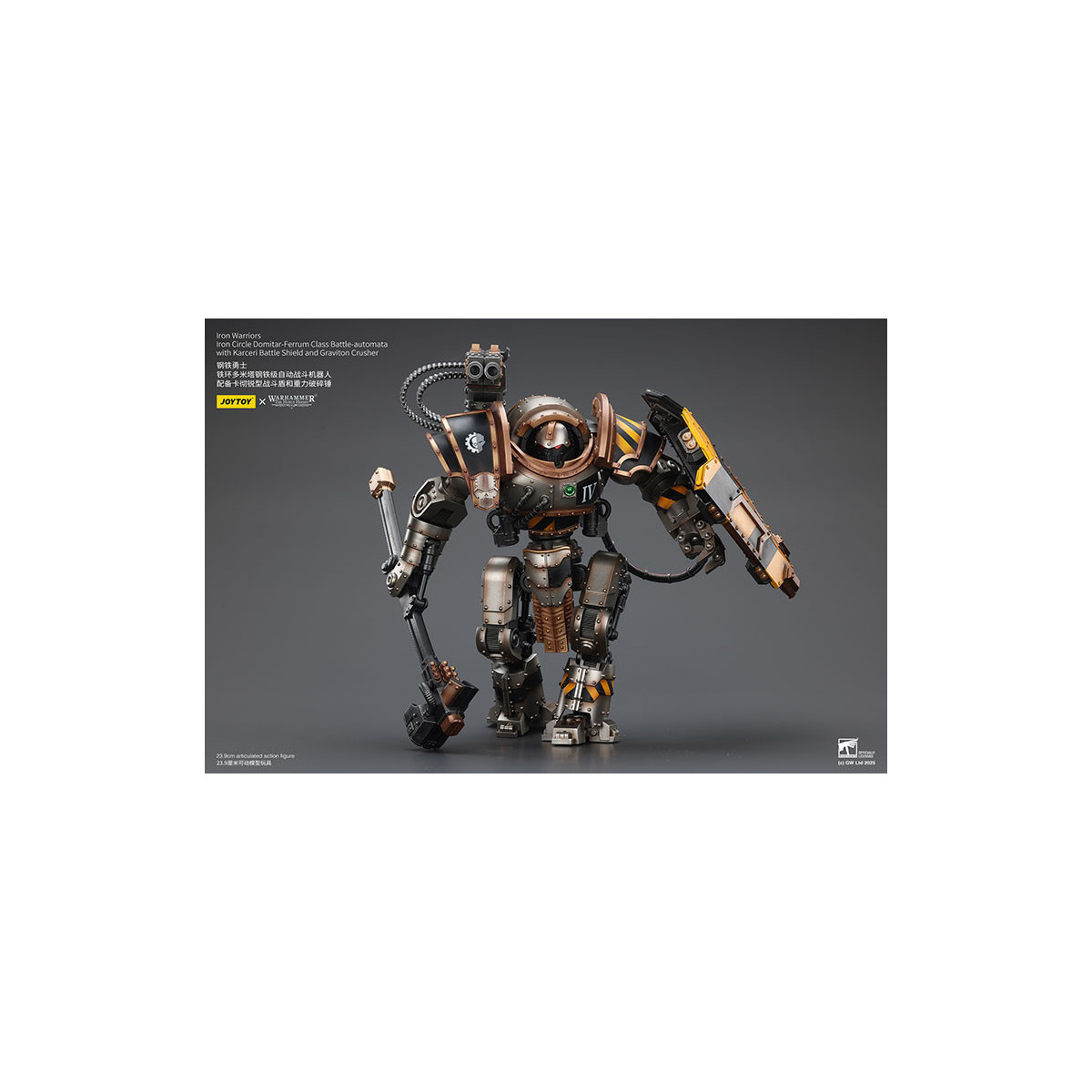 Joytoy - Iron Warriors Iron Circle Domitar-Ferrum Class Battle-automata mit Karceri Battle Shield und Graviton Crusher 1/18