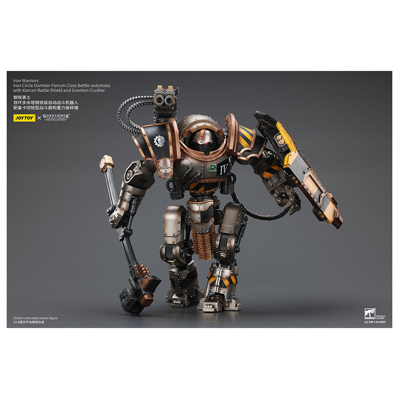 Joytoy - Iron Warriors Iron Circle Domitar-Ferrum Class Battle-automata mit Karceri Battle Shield und Graviton Crusher 1/18