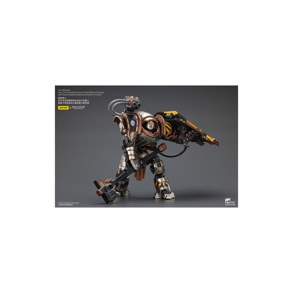 Joytoy - Iron Warriors Iron Circle Domitar-Ferrum Class Battle-automata mit Karceri Battle Shield und Graviton Crusher 1/18