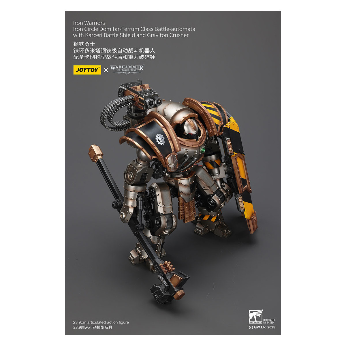 Joytoy - Iron Warriors Iron Circle Domitar-Ferrum Class Battle-automata mit Karceri Battle Shield und Graviton Crusher 1/18