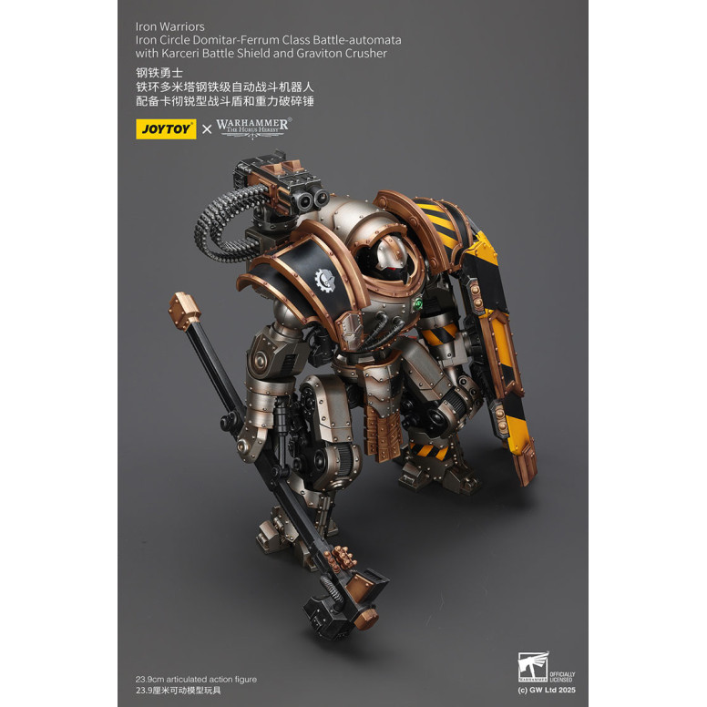 Joytoy - Iron Warriors Iron Circle Domitar-Ferrum Class Battle-automata mit Karceri Battle Shield und Graviton Crusher 1/18