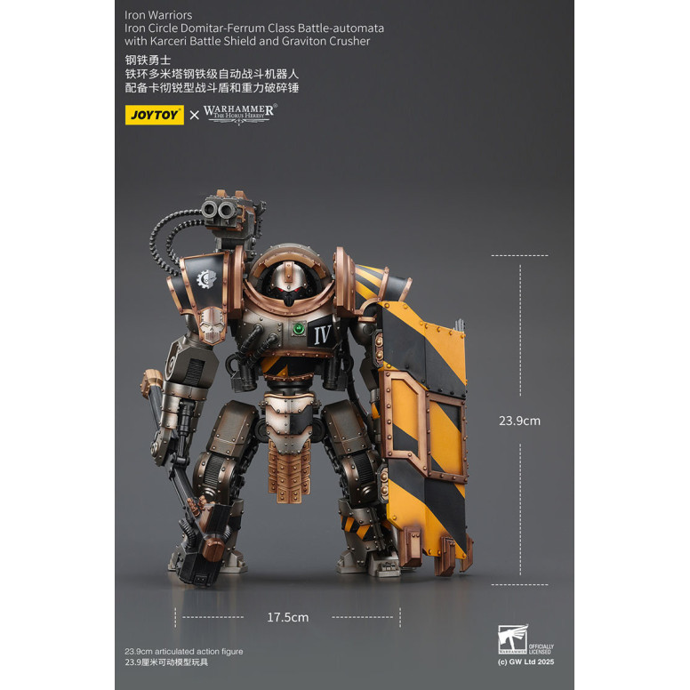 Joytoy - Iron Warriors Iron Circle Domitar-Ferrum Class Battle-automata mit Karceri Battle Shield und Graviton Crusher 1/18