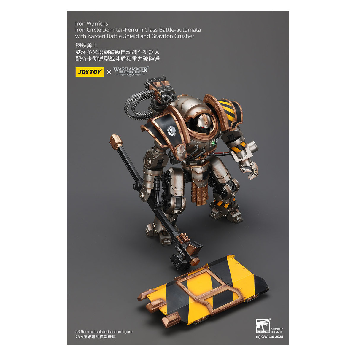 Joytoy - Iron Warriors Iron Circle Domitar-Ferrum Class Battle-automata mit Karceri Battle Shield und Graviton Crusher 1/18