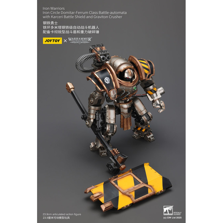 Joytoy - Iron Warriors Iron Circle Domitar-Ferrum Class Battle-automata mit Karceri Battle Shield und Graviton Crusher 1/18