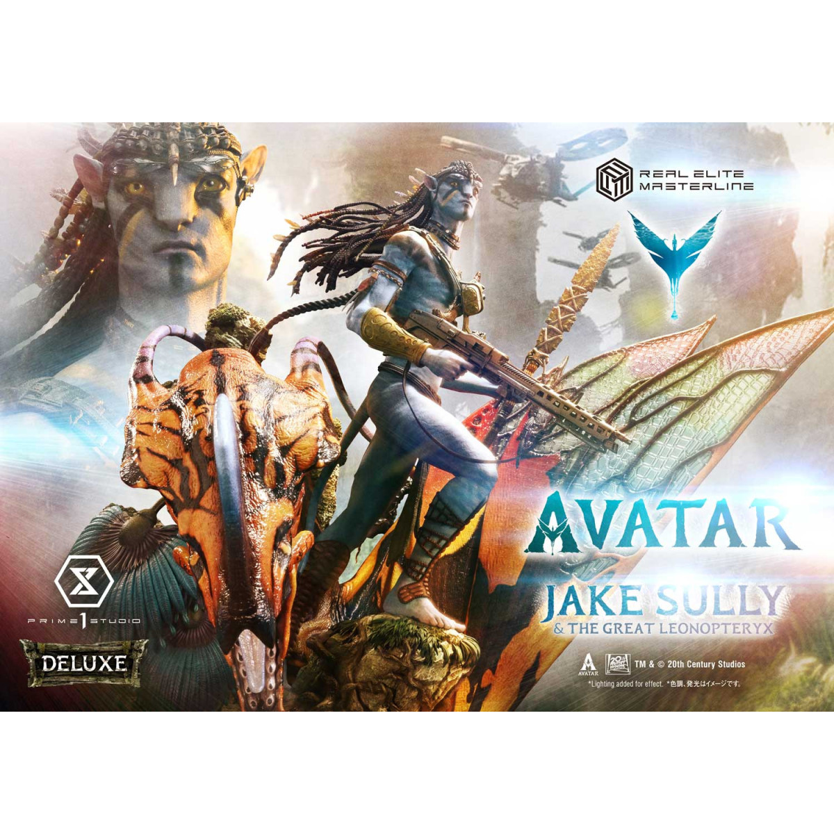 Prime 1 Studio Avatar - Jake Sully & Der große Leonopteryx Deluxe Bonus Version 1/4