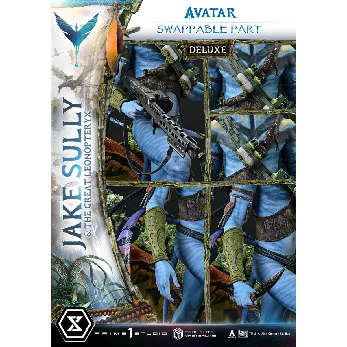 Prime 1 Studio Avatar - Jake Sully & Der große Leonopteryx Deluxe Bonus Version 1/4