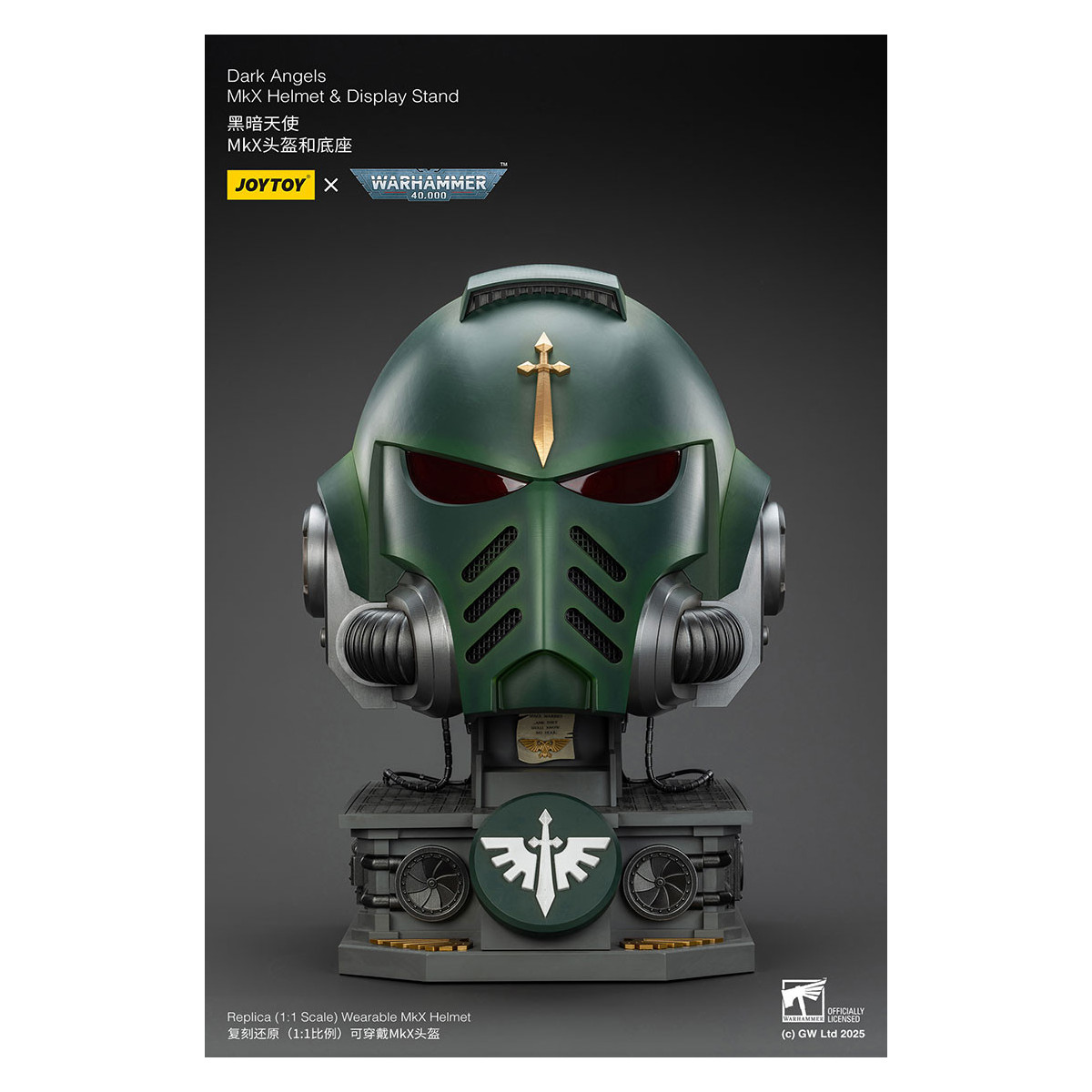 JoyToy - Warhammer 40000 - Dark Angels MkX Helm und Display-Ständer 1/1