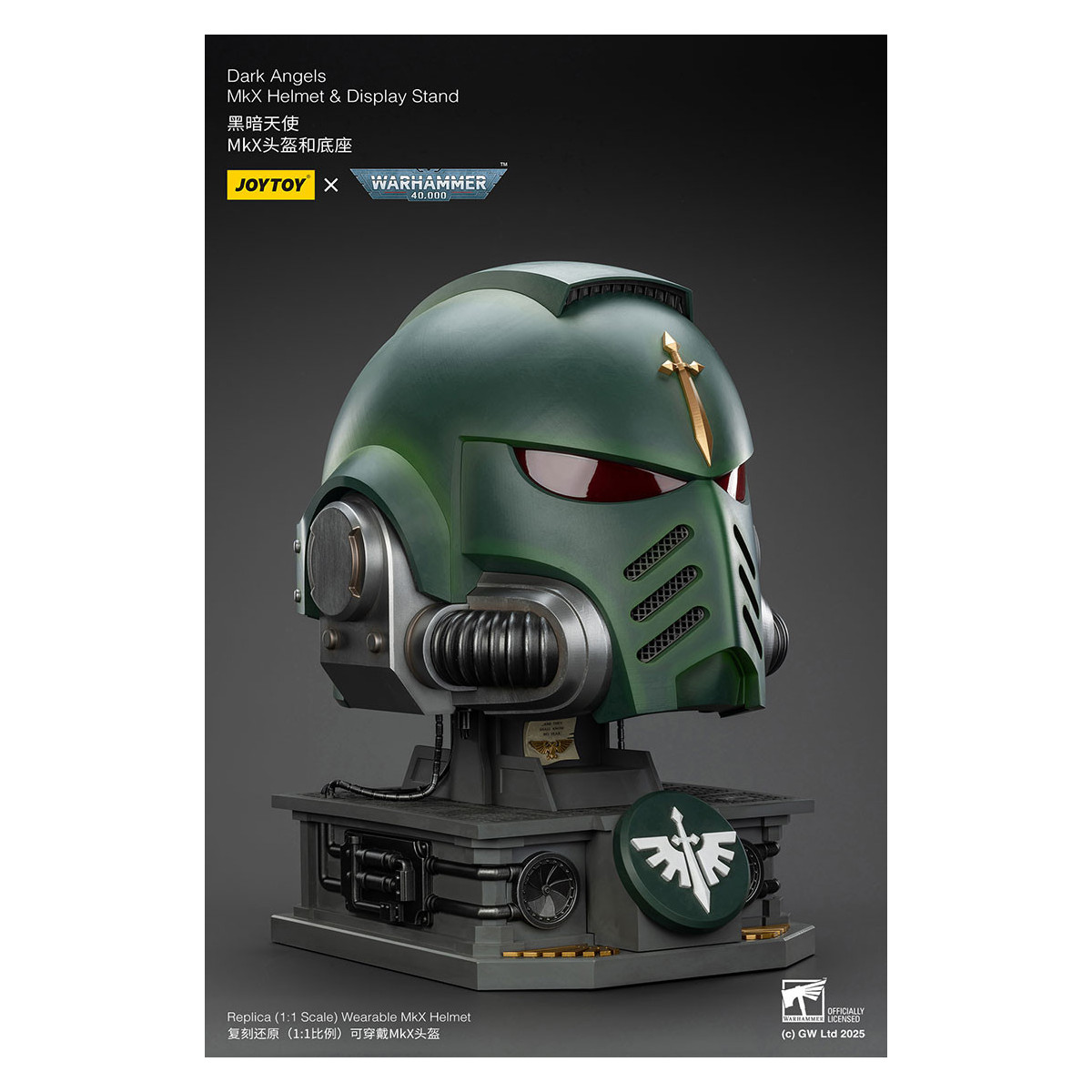 JoyToy - Warhammer 40000 - Dark Angels MkX Helm und Display-Ständer 1/1