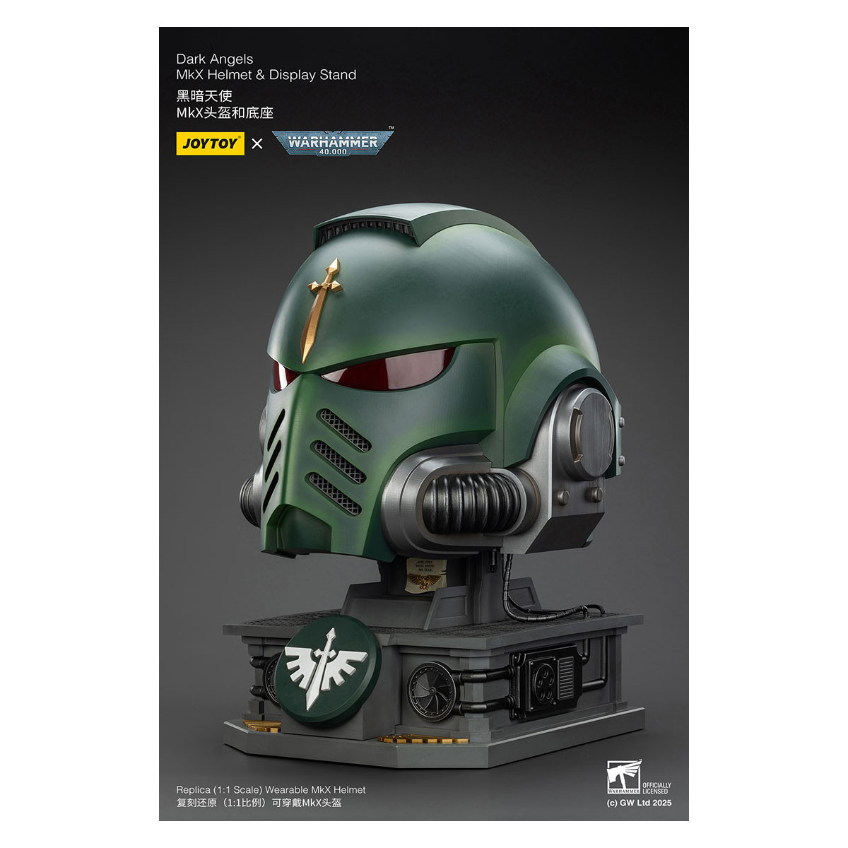 JoyToy - Warhammer 40000 - Dark Angels MkX Helm und Display-Ständer 1/1