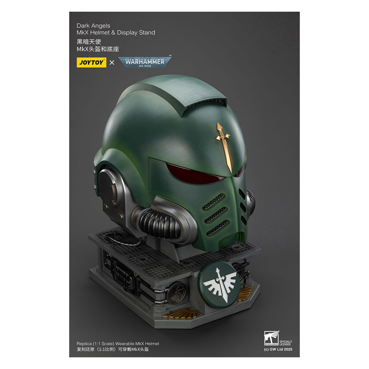 JoyToy - Warhammer 40000 - Dark Angels MkX Helm und Display-Ständer 1/1