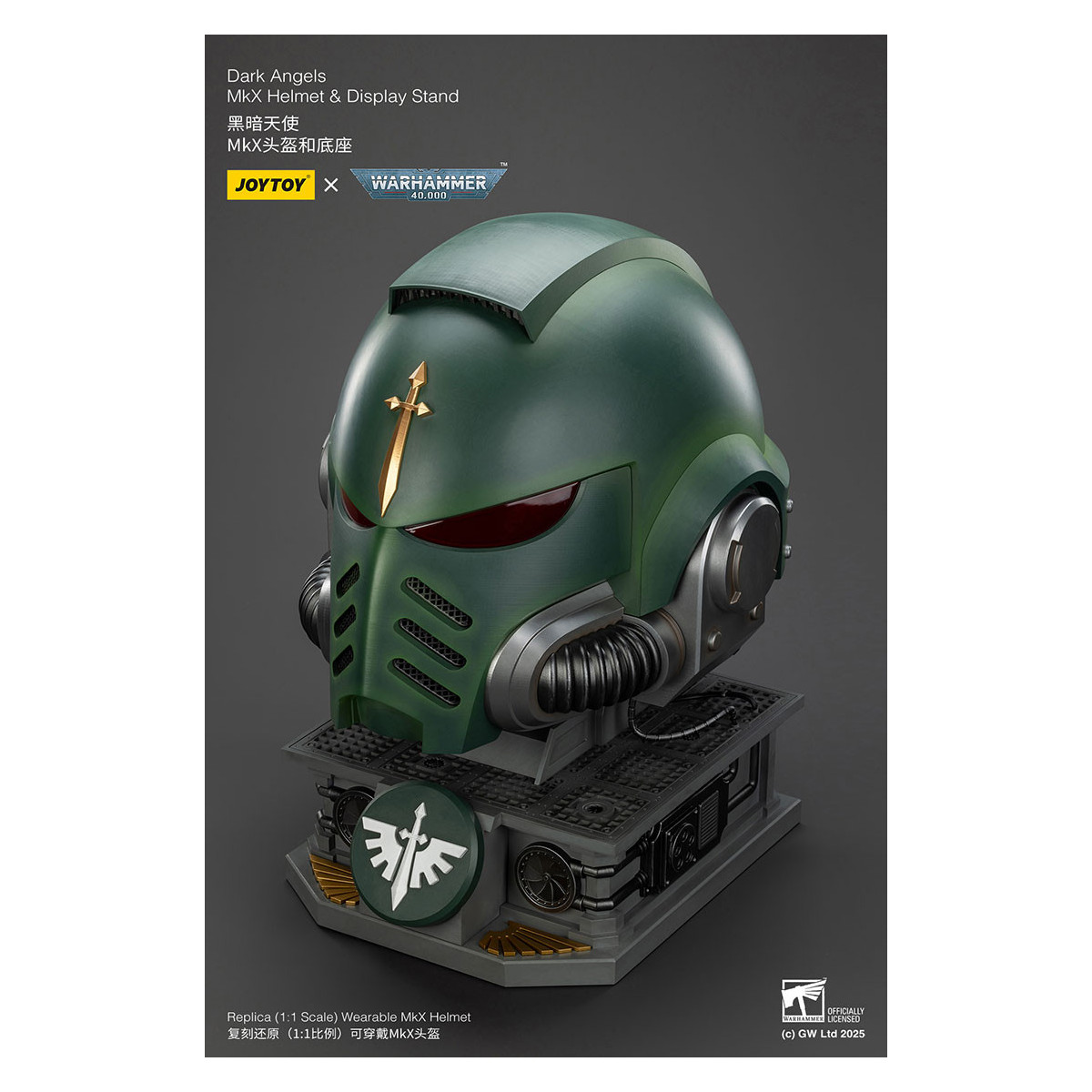 JoyToy - Warhammer 40000 - Dark Angels MkX Helm und Display-Ständer 1/1