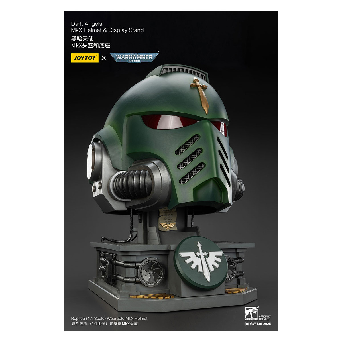 JoyToy - Warhammer 40000 - Dark Angels MkX Helm und Display-Ständer 1/1