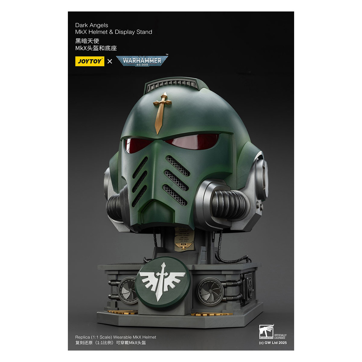 JoyToy - Warhammer 40000 - Dark Angels MkX Helm und Display-Ständer 1/1
