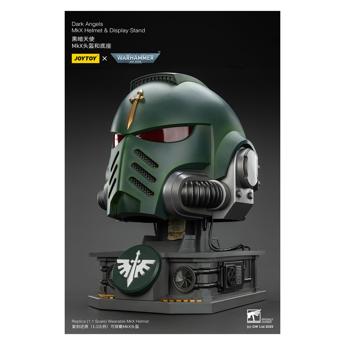JoyToy - Warhammer 40000 - Dark Angels MkX Helm und Display-Ständer 1/1