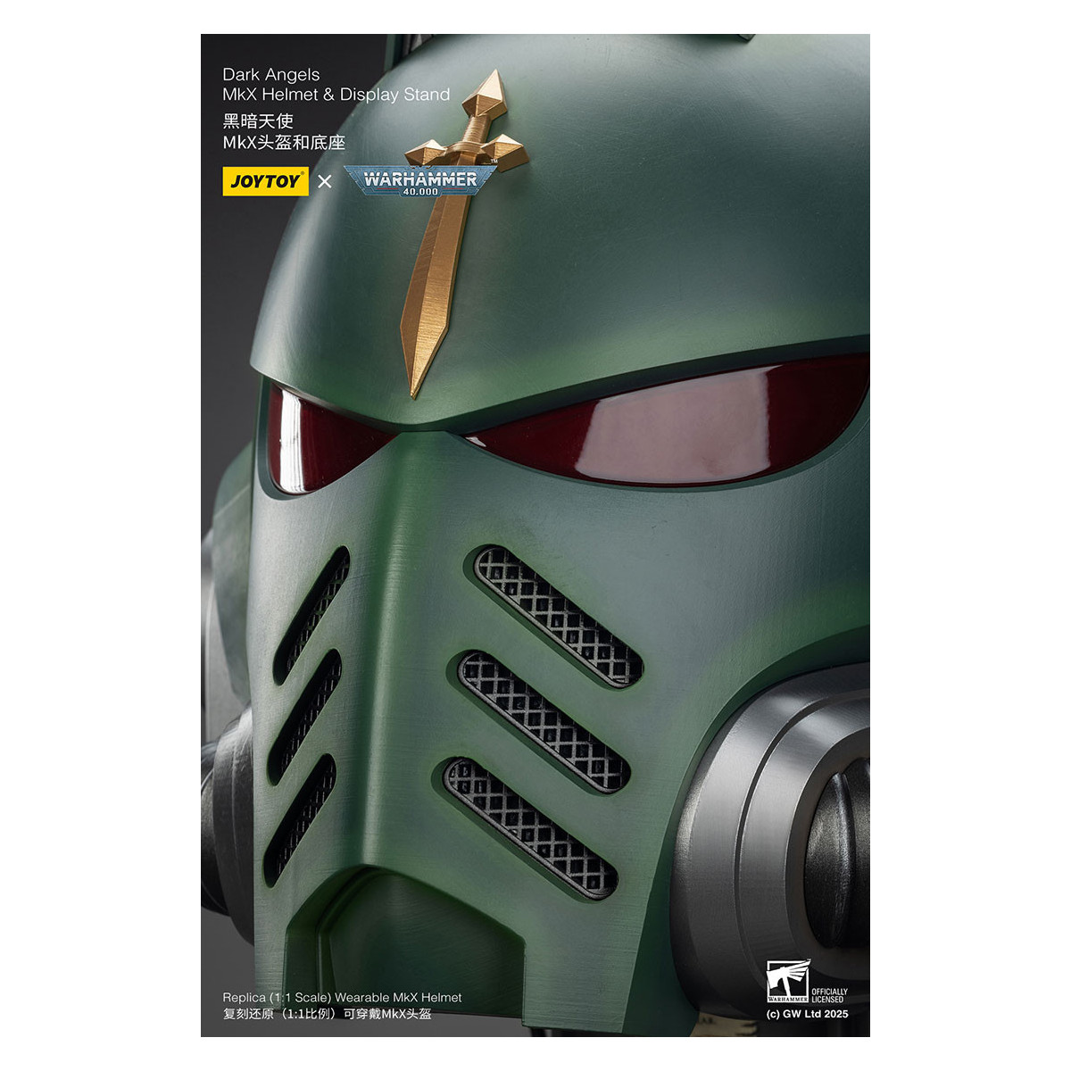JoyToy - Warhammer 40000 - Dark Angels MkX Helm und Display-Ständer 1/1