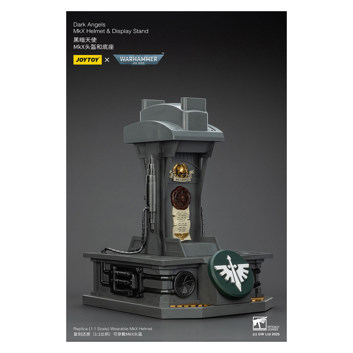 JoyToy - Warhammer 40000 - Dark Angels MkX Helm und Display-Ständer 1/1