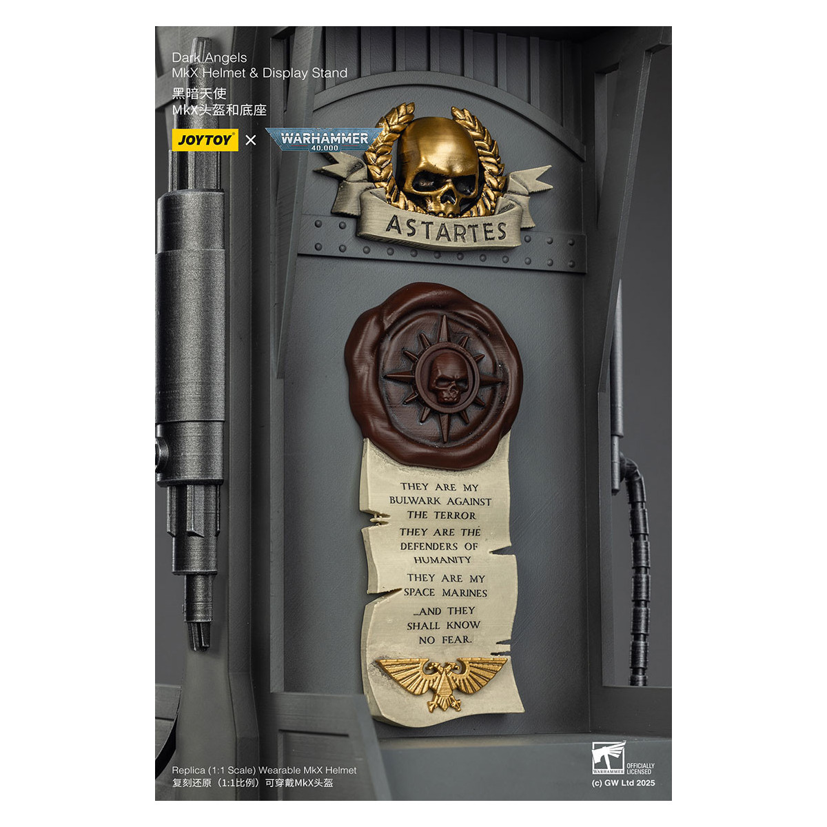 JoyToy - Warhammer 40000 - Dark Angels MkX Helm und Display-Ständer 1/1