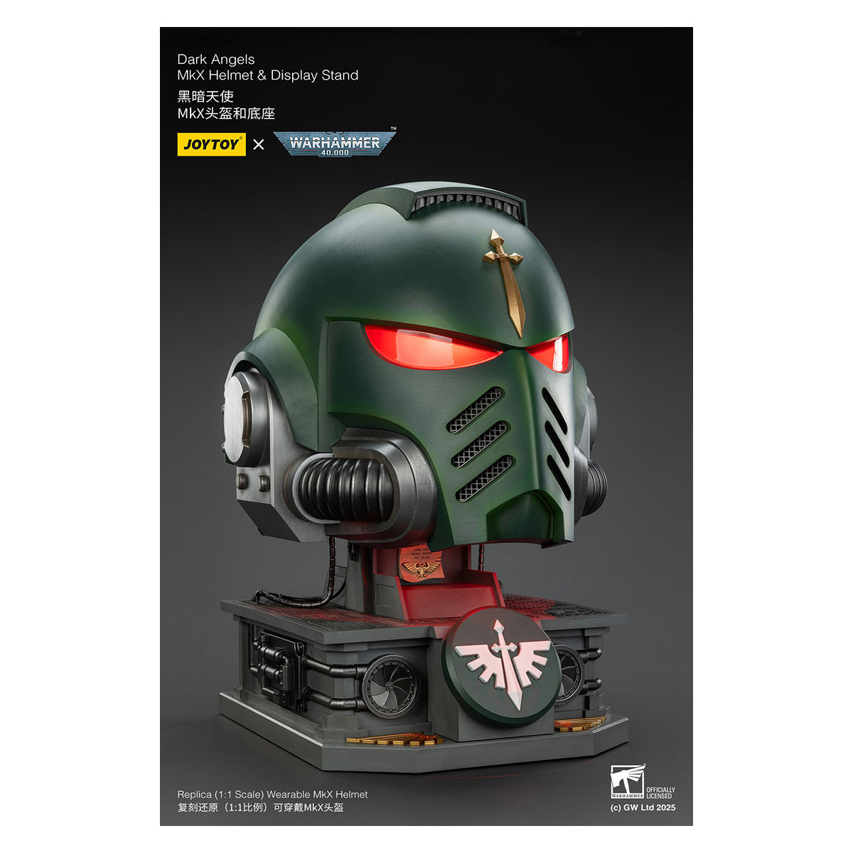 JoyToy - Warhammer 40000 - Dark Angels MkX Helm und Display-Ständer 1/1