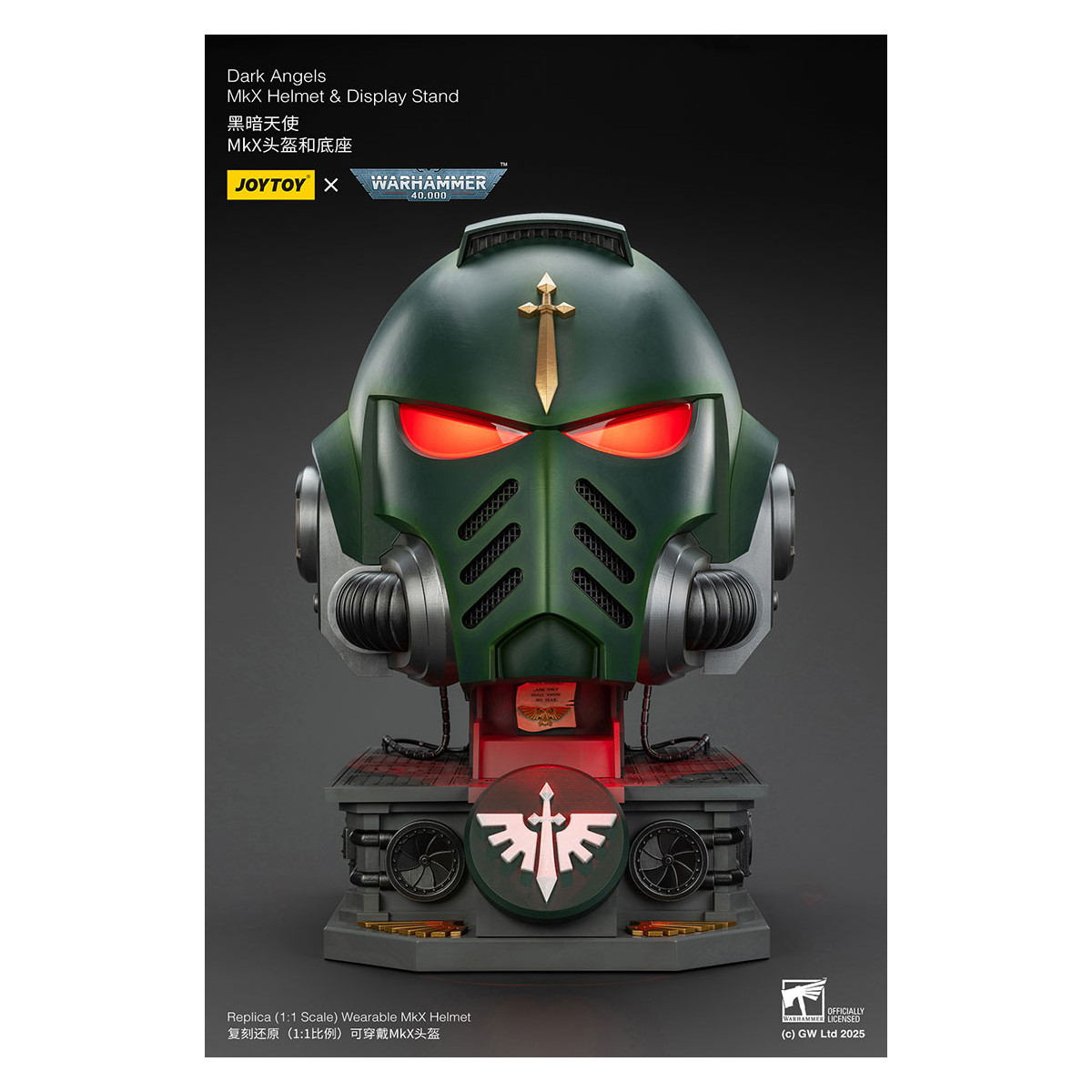 JoyToy - Warhammer 40000 - Dark Angels MkX Helm und Display-Ständer 1/1