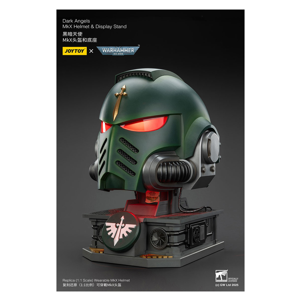 JoyToy - Warhammer 40000 - Dark Angels MkX Helm und Display-Ständer 1/1