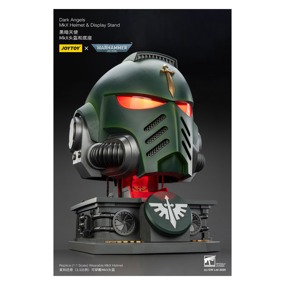 JoyToy - Warhammer 40000 - Dark Angels MkX Helm und Display-Ständer 1/1