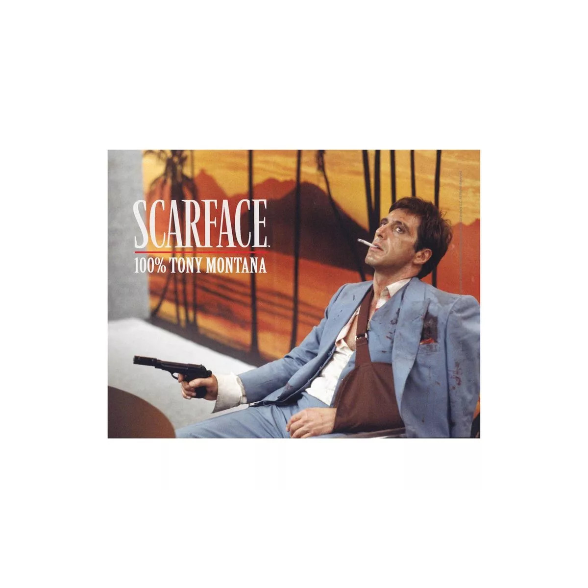 SD Toys - Scarface 100% Tony Montana" Glasposter