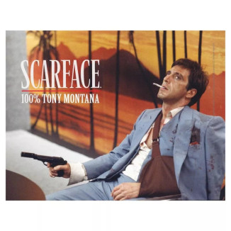 SD Toys - Scarface 100% Tony Montana" Glasposter