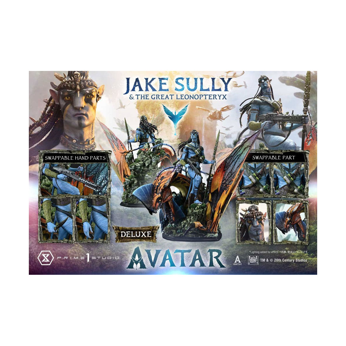 Prime 1 Studio Avatar - Jake Sully & Der große Leonopteryx Deluxe Version 1/4