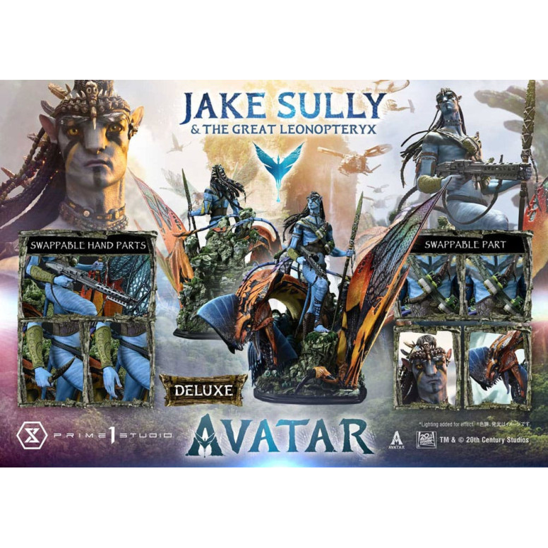 Prime 1 Studio Avatar - Jake Sully & Der große Leonopteryx Deluxe Version 1/4