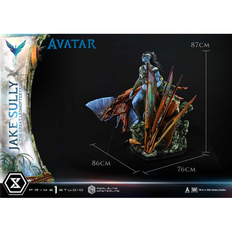 Prime 1 Studio Avatar - Jake Sully & Der große Leonopteryx Deluxe Version 1/4
