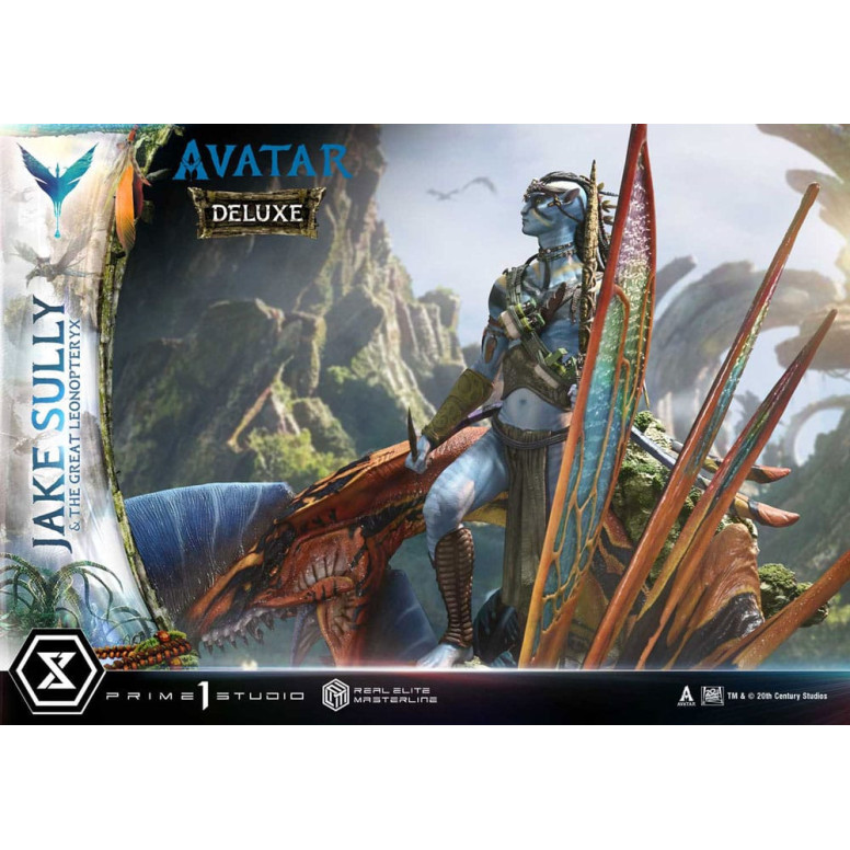 Prime 1 Studio Avatar - Jake Sully & Der große Leonopteryx Deluxe Version 1/4