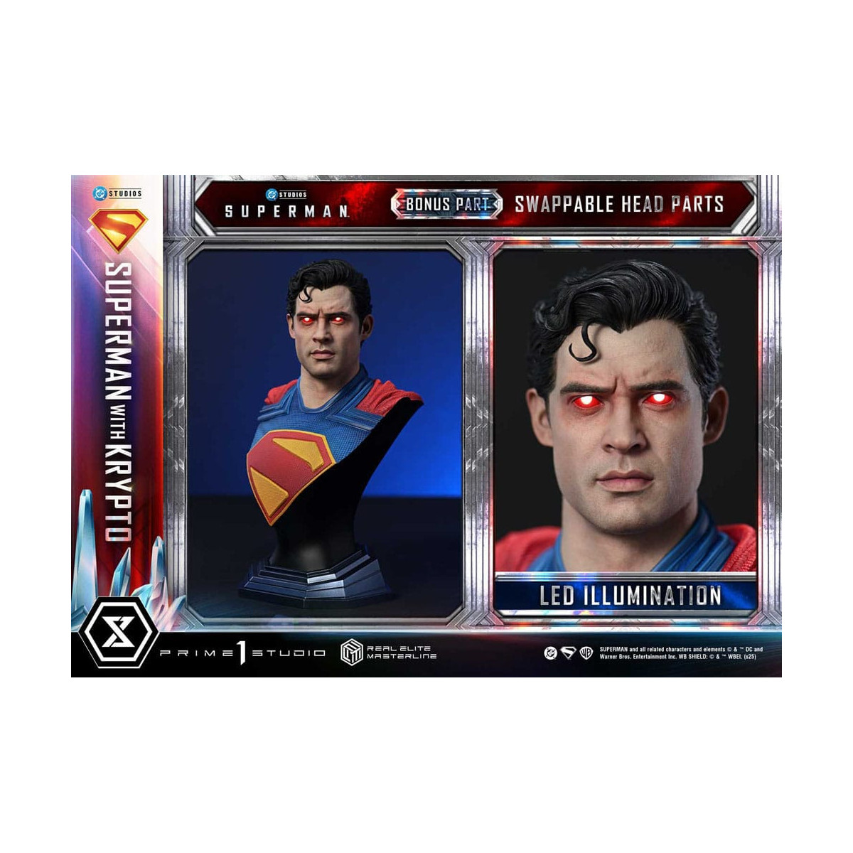 Prime 1 Studio - Superman mit Krypto Bonus Version - Real Elite Masterline Serie 1/3