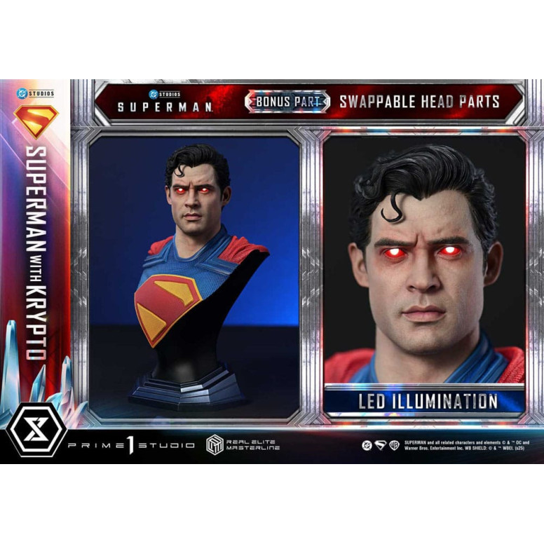 Prime 1 Studio - Superman mit Krypto Bonus Version - Real Elite Masterline Serie 1/3