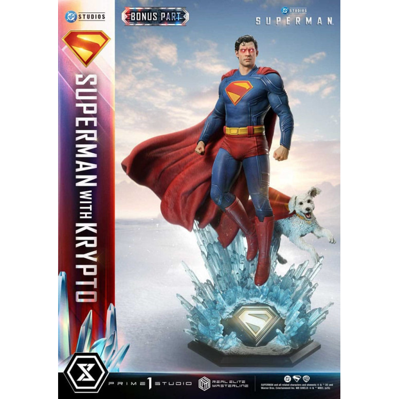 Prime 1 Studio - Superman mit Krypto Bonus Version - Real Elite Masterline Serie 1/3